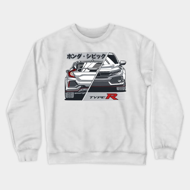 Civic Type R FK8 Crewneck Sweatshirt by idrdesign